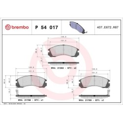 Pastiglie anteriori Prime Mitsubishi Lancer Evo BRE-P54017