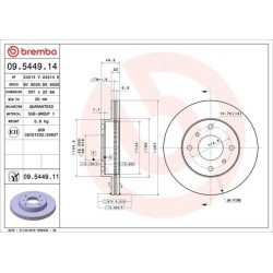 Dischi anteriori 257x22 Prime Nissan 200SX BRE-09.5449.11