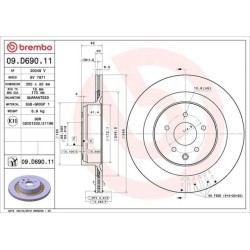 Dischi posteriori 350x20 Prime Nissan 370Z BRE-09.D690.11
