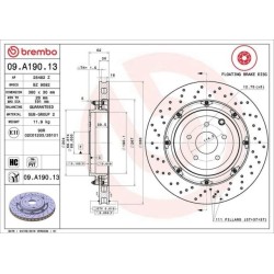 Dischi posteriori 380x30 Prime Flottanti Nissan GT-R BRE-09.A190.13