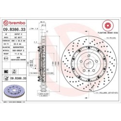 Dischi anteriori 390x32 Prime Flottanti Nissan GT-R BRE-09.B386.33