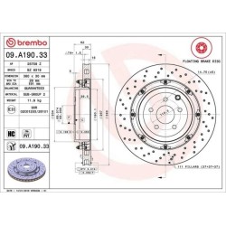 Dischi posteriori 380x30 Prime Flottanti Nissan GT-R BRE-09.A190.33