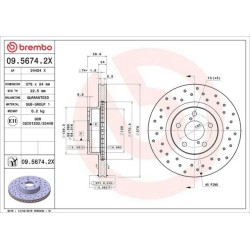 Dischi anteriori 276x24 Xtra Subaru/Toyota BRE-09.5674.2X