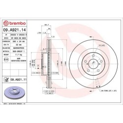 Dischi anteriori 293x24 Prime Subaru/Toyota BRE-09.A921.11