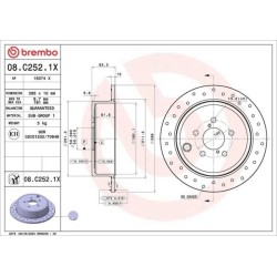 Dischi posteriori 286x10 Xtra Subaru/Toyota BRE-08.C252.1X