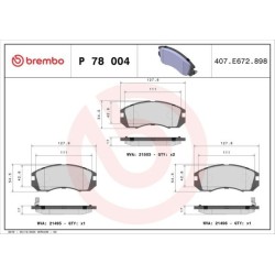 Pastiglie anteriori Prime Subaru Impreza BRE-P78004