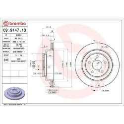 Dischi posteriori 266x18 Prime Subaru Impreza BRE-09.9147.10