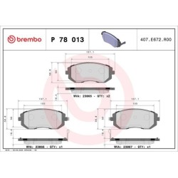 Pastiglie anteriori Prime Subaru Impreza BRE-P78013