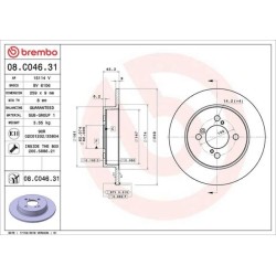 Dischi posteriori 259x9 Prime Suzuki Swift BRE-08.C046.31