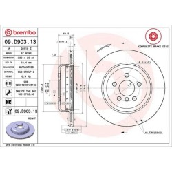 Dischi posteriori 330x20 Prime Toyota BRE-09.D902.13+09.D903.13