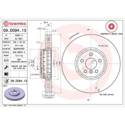 Dischi anteriori 348x36 Prime Toyota Supra BRE-09.D094.13+09.D095.13