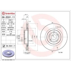 Dischi anteriori 282x22 Prime Toyota Yaris BRE-09.E531.11