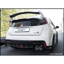 Silenziatore Doppio Tondo ø102 Racing Dx + Sx diretto Honda Civic Type R INO-HOCI.03.102R