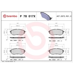Pastiglie anteriori Xtra Subaru Levorg BRE-P78017X