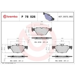 Pastiglie posteriori Prime Subaru Levorg BRE-P78026