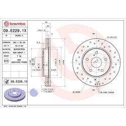 Dischi anteriori 282x25 Xtra Toyota Corolla BRE-09.E229.1X