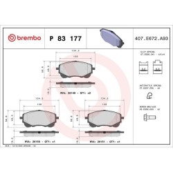 Pastiglie anteriori Prime Toyota Corolla BRE-P83177