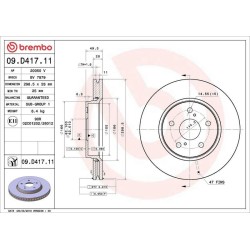 Dischi anteriori 299x28 Prime Toyota Corolla BRE-09.D417.11