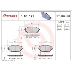 Pastiglie anteriori Prime Toyota Corolla BRE-P83171