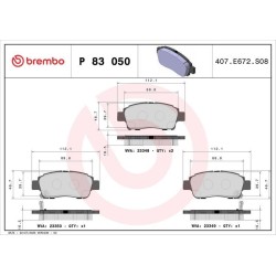 Pastiglie anteriori Prime Toyota Yaris BRE-P83050