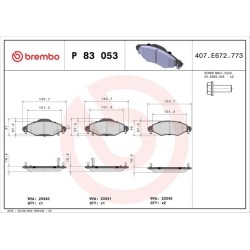 Pastiglie anteriori Prime Toyota Yaris BRE-P83053