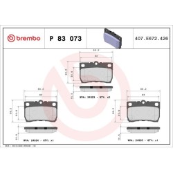 Pastiglie posteriori Prime Lexus Is BRE-P83073