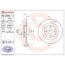 Dischi posteriori 280x9.5 Prime Abarth 124 Spider BRE-08.D226.11