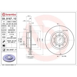 Dischi anteriori 280x22 Prime Audi/Seat/Skoda/Vw BRE-09.9167.11