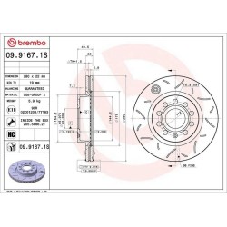 Dischi anteriori 280x22 Sport Audi/Seat/Skoda/Vw BRE-09.9167.1S