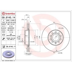 Dischi anteriori 288x25 Prime Audi/Seat/Skoda/Vw BRE-09.9145.11