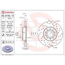 Dischi anteriori 288x25 Xtra Audi/Seat/Skoda/Vw BRE-09.9145.1X
