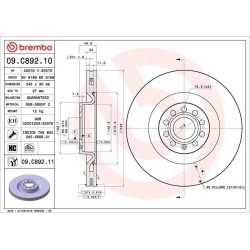 Dischi anteriori 345x30 Prime Audi/Seat/Vw BRE-09.C892.11