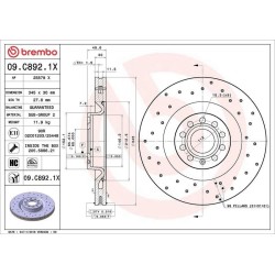 Dischi anteriori 345x30 Xtra Audi/Seat/Vw BRE-09.C892.1X