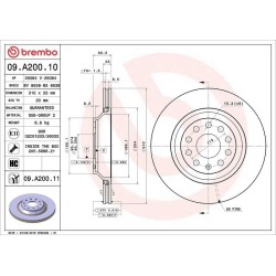 Dischi posteriori 310x22 Prime Audi/Cupra/Seat/Skoda/Vw BRE-09.A200.11