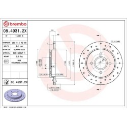 Dischi posteriori 253x10 Xtra Ford Fiesta/Focus BRE-08.4931.2X