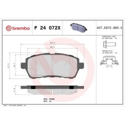 Pastiglie anteriori Xtra Ford Fiesta BRE-P24072X