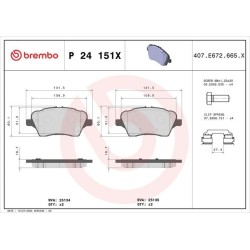 Pastiglie anteriori Xtra Ford Fiesta BRE-P24151X
