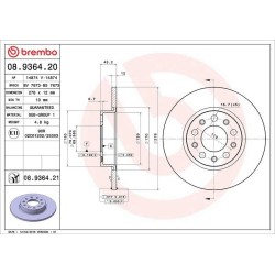 Dischi posteriori 278x12 Prime Alfa/Jeep BRE-08.9364.21