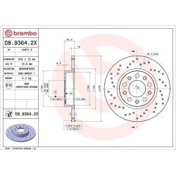 Dischi posteriori 278x12 Xtra Alfa/Jeep BRE-08.9364.2X