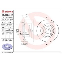 Dischi anteriori 266x13 Prime Citroen C3 BRE-08.7238.11