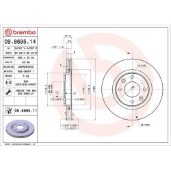 Dischi anteriori 266x22 Max Citroen/Peugeot BRE-09.8695.75