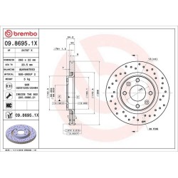 Dischi anteriori 266x22 Xtra Citroen/Peugeot BRE-09.8695.1X