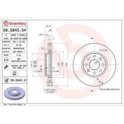 Dischi anteriori 257x22 Prime Fiat/Opel BRE-09.5843.31