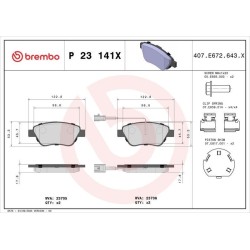 Pastiglie anteriori Xtra Alfa/Fiat BRE-P23141X