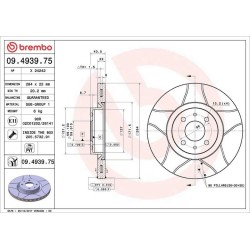 Dischi anteriori 284x22 Max Abarth/Fiat/Lancia BRE-09.4939.75