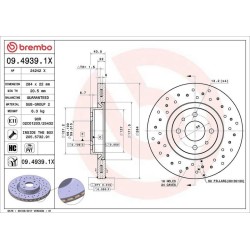 Dischi anteriori 284x22 Xtra Abarth/Fiat/Lancia BRE-09.4939.1X