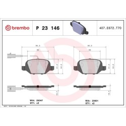 Pastiglie posteriori Prime Abarth/Fiat BRE-P23146