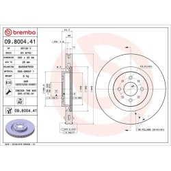 Dischi anteriori 305x28 Prime Abarth/Alfa BRE-09.8004.41