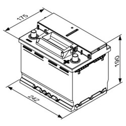 Batteria S4 E05 EFB 60Ah - 640A BOS-0092S4E051