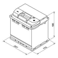 Batteria S4 002 52Ah - 470A BOS-0092S40020